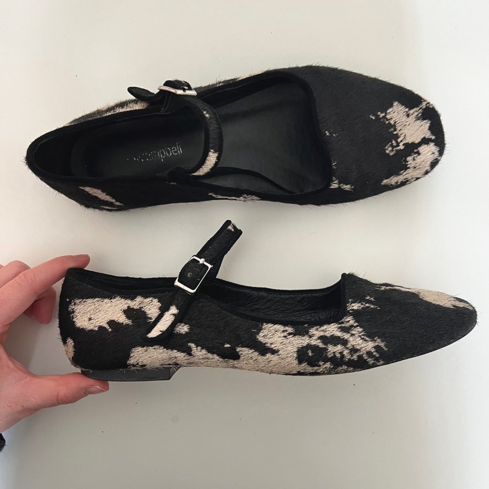 Jeffery Campbell Calf Hair Mary Jane Ballet Flats Size 7.5